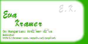 eva kramer business card